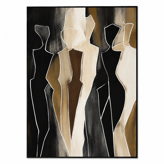 Luxury Figurative Abstract Wall Art | Handmade Painting 150 x 100 cm