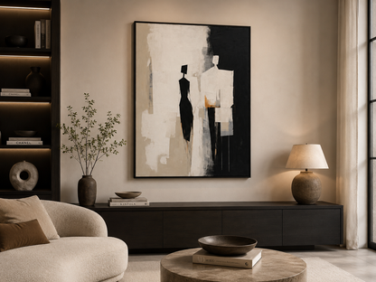 Luxury Abstract Figurative Wall Art | Handmade Painting 90 x 60 cm